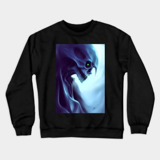 CREEPY GREEN EYED GHOST ON HALLOWEEEN Crewneck Sweatshirt